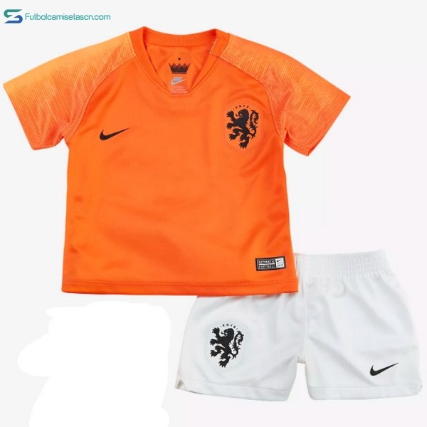 Camiseta Países Bajos 1ª Niños 2018 Naranja